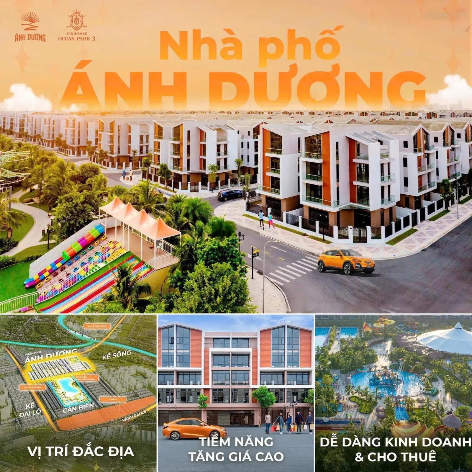 Ánh Dương 54m2, mặt tiền 4,5m giá chỉ hơn 7tỷ giá tốt nhất Vin3. Miễn 2 năm vé vào công viên biển