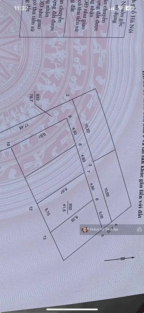 46m ninh sở thường tín giá đầu tư chỉ 1ty85 - ngõ nông - gần chợ- đông dân cư