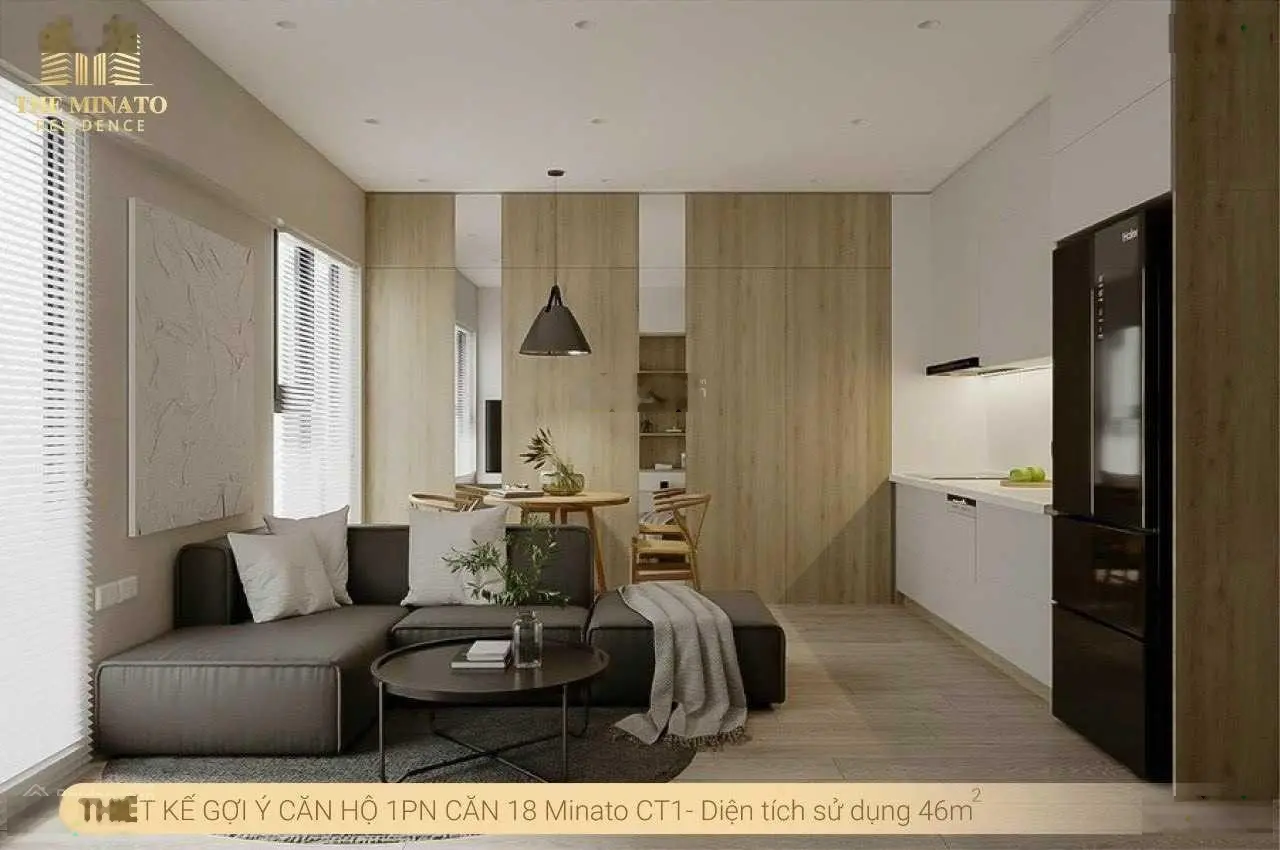 Cần bán căn hộ 1 phòng ngủ Minato Nhật Bản, nội thất cơ bản, 53 m2, view thành phố. Giá 2,x tỷ