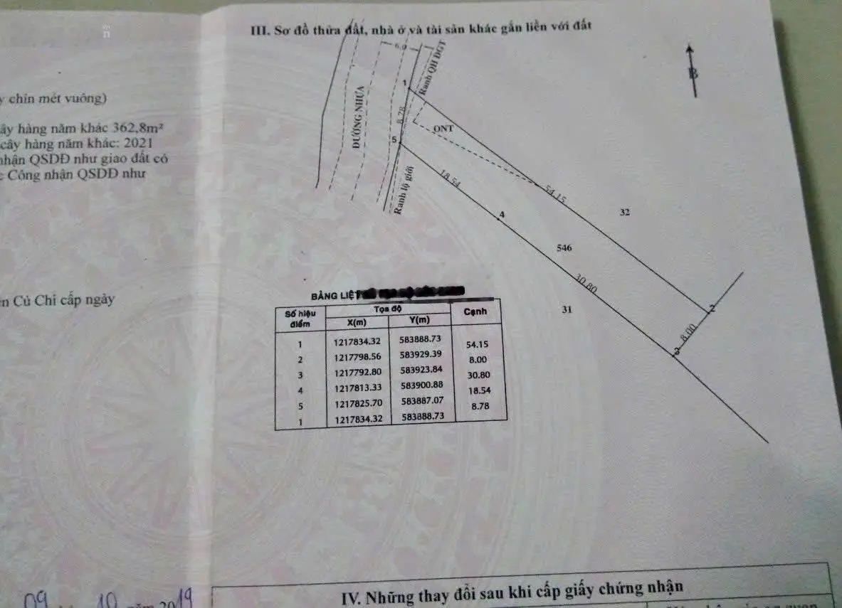 Bán gấp lô đất mặt tiền Đường 501 Nhựa, xã Nhuận Đức, Củ Chi