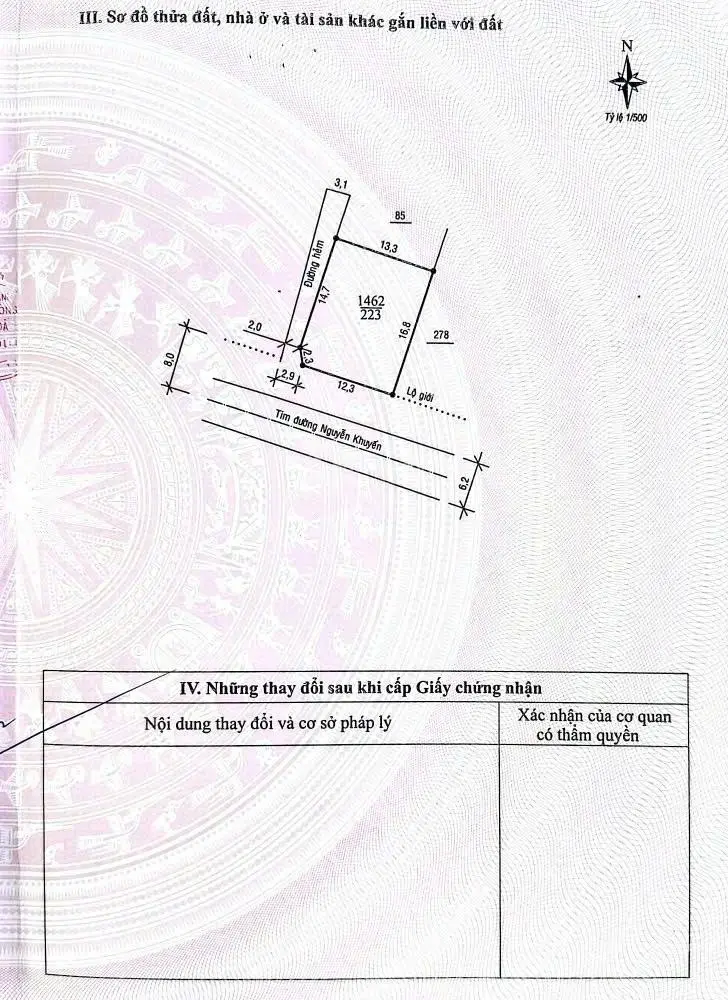 Cần bán gấp 544m2 có sẵn 232m2 thổ cư, 2 mặt tiền đường Nguyễn Khuyến trung tâm Bảo Lộc SHR