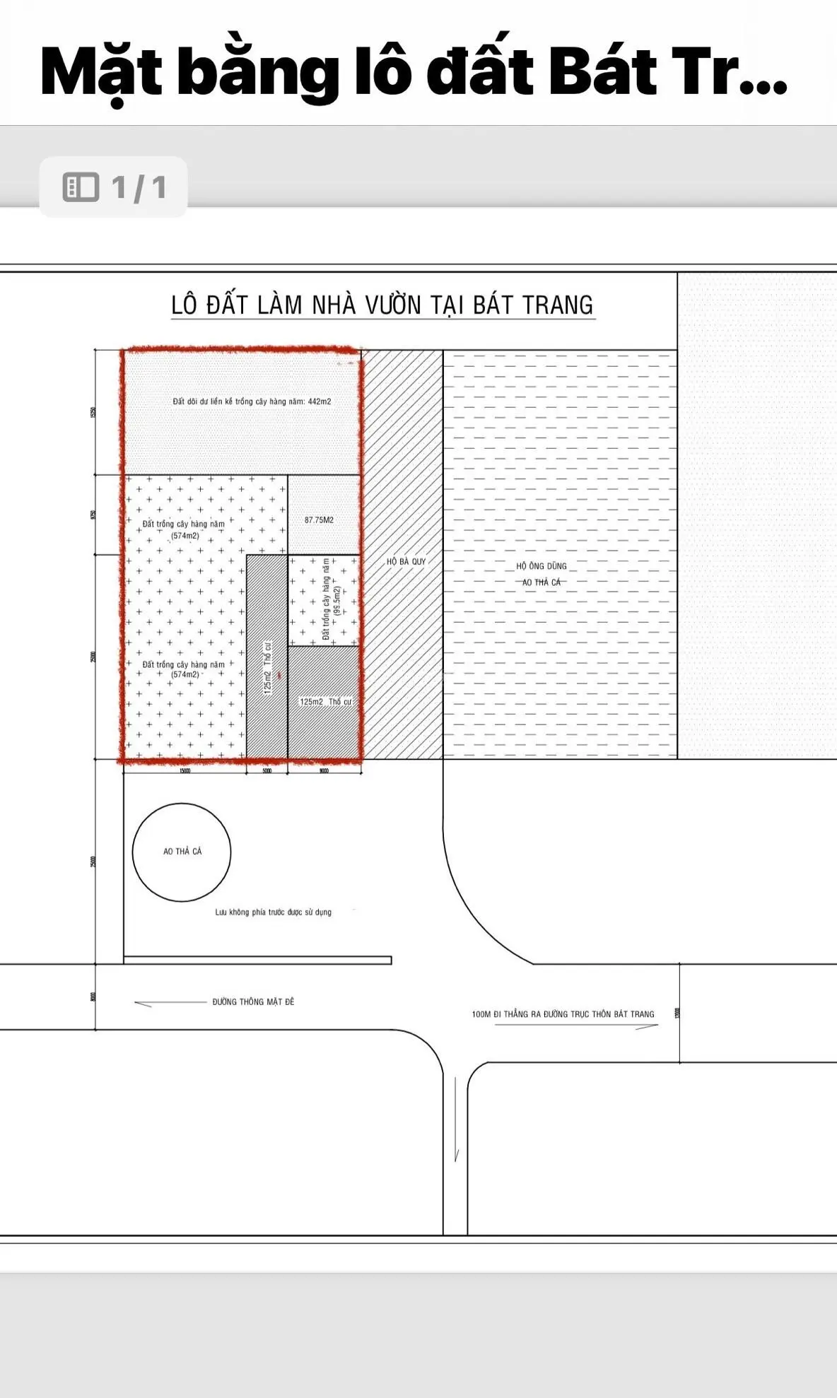 Cần bán lô đất tại Bát Trang, An Lão, Hải Phòng. Diện tích 2100m2