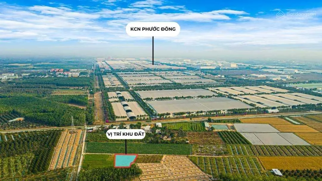 Bán Gấp 2 Lô Đất Ngay KCN Phước Đông (5x48) có sẵn 100m2 Thổ cư giá 330 triệu