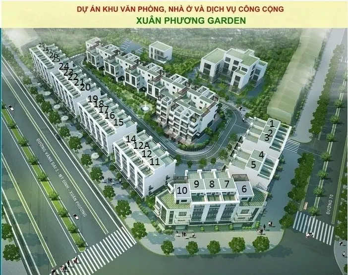 Hàng hiếm tại Xuân Phương Garden, bán gấp shophouse lô góc 150m2, 36 tỷ VND