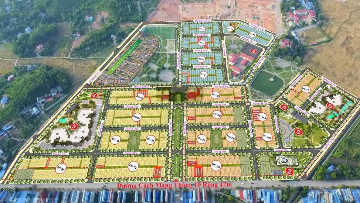 Bán lô đất nền sổ đỏ sang tên giá 15tr/m2, giá rẻ nhất dự án Sông Công Park City