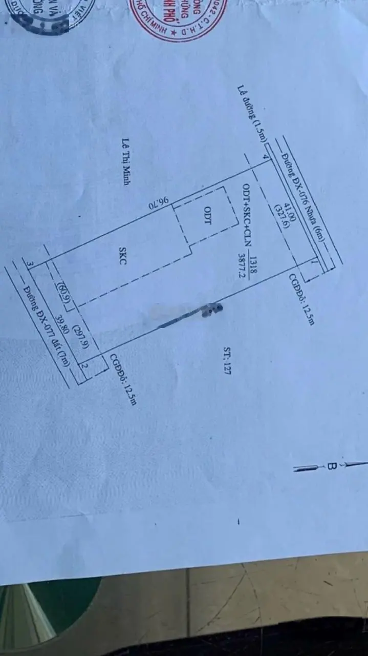 Đất xây kho xưởng ĐX076 - ĐX077 Định Hòa, tổng 4927m2, có 1000m2 SKC và 800m2 thổ cư