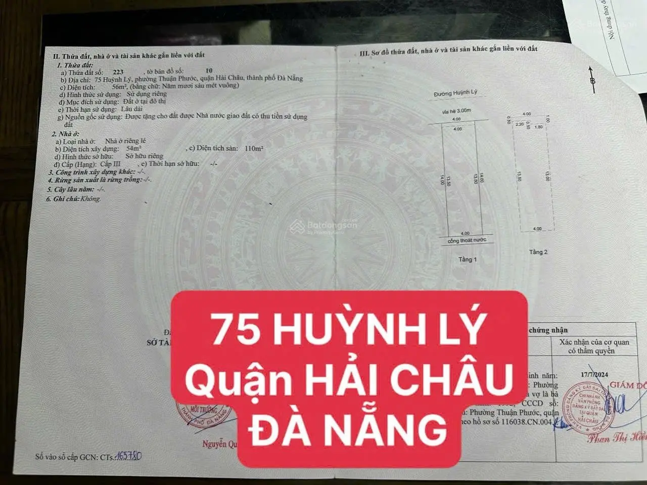 BÁN NHÀ 81 NGUYỄN VĂN TỐ , quận Hải châu đà