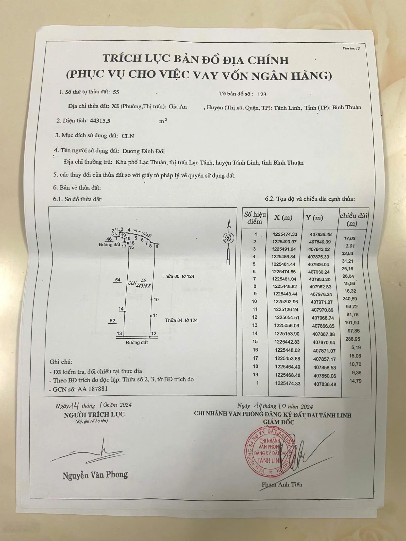 Cần bán đất giá 100 tỷ VND tại Thôn 1, Xã Gia Huynh, Tánh Linh, Bình Thuận