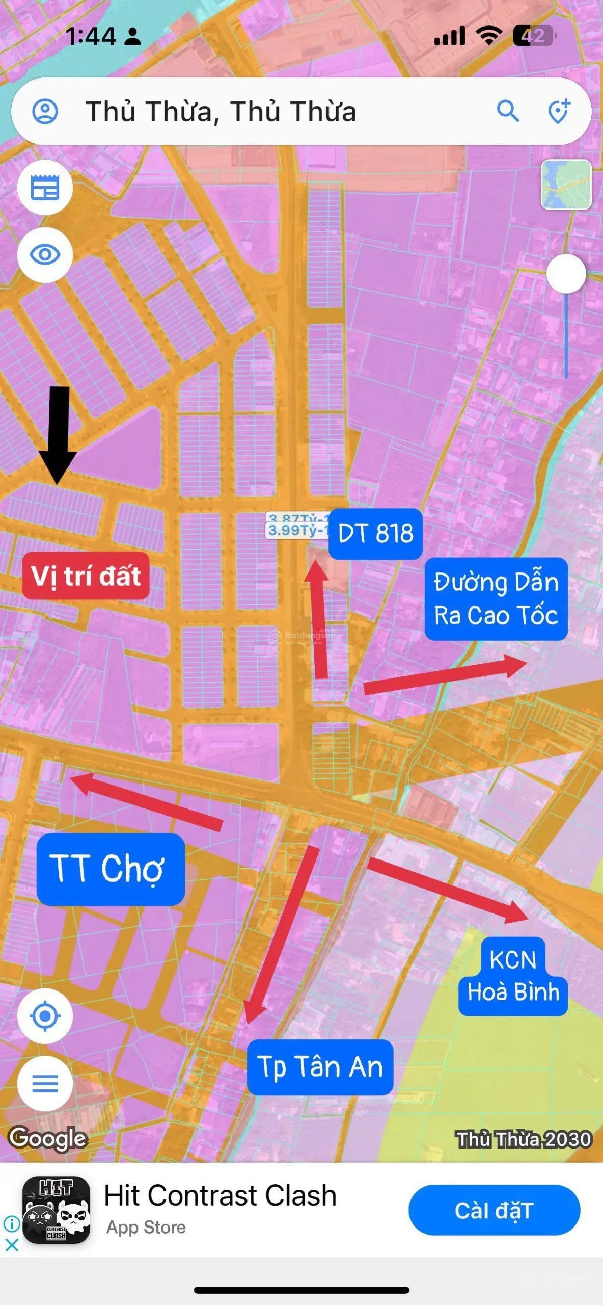 Chủ nợ làm căng quá, tôi gửi em Nhàn bán nhanh lô đất ngay mặt tiền Đường ĐT818 32m, 100m2, SHR