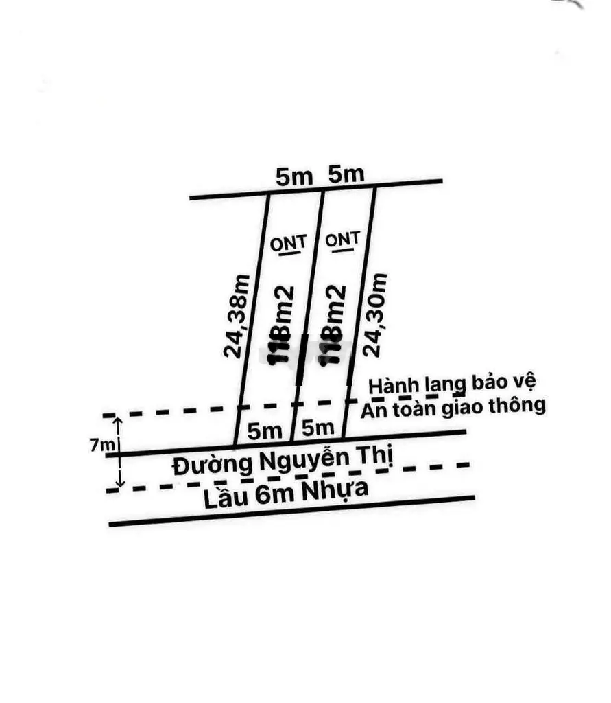 Mặt nhựa góc Hà Văn Sáu và Nguyễn Thị Lầu. Đất thổ