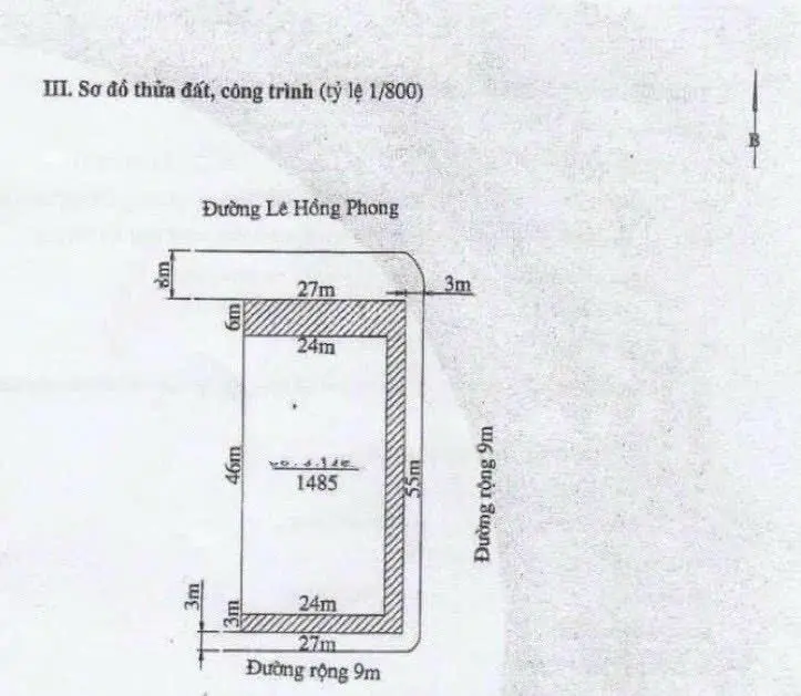 Bán lô góc 1485m2, mặt đường Lê Hồng Phong, TP. Hải Phòng