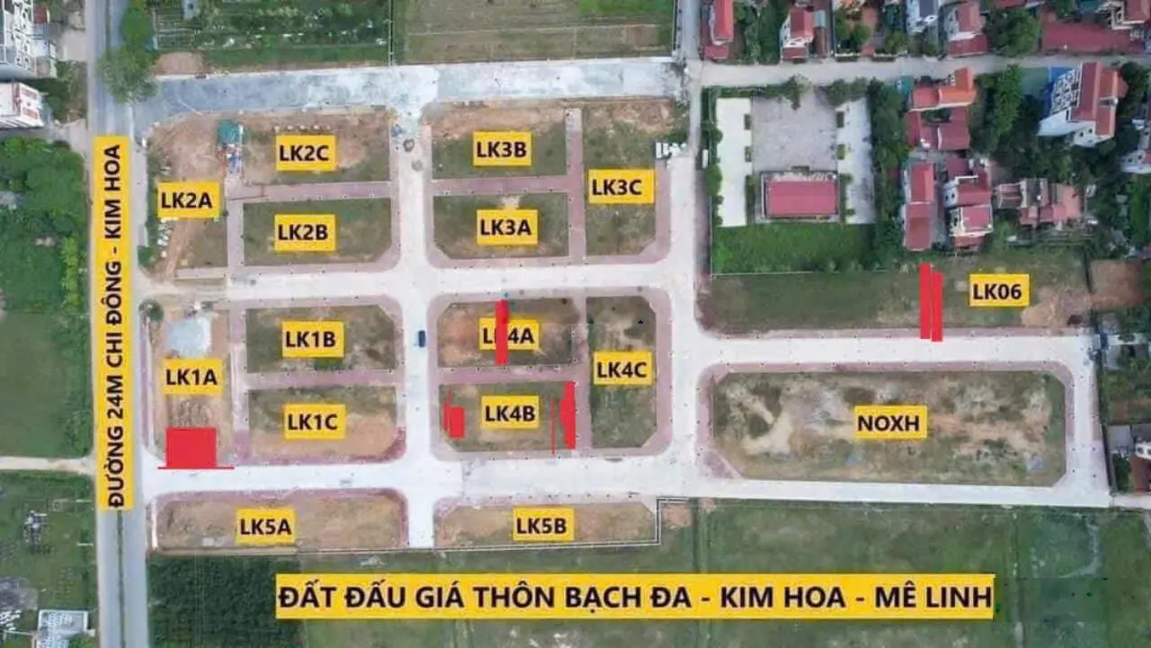 Lô góc mặt đường đôi đẹp nhất khu đấu giá Bạch Đa Kim Hoa. Đối diện KĐT Kim Hoa. Kinh doanh đỉnh