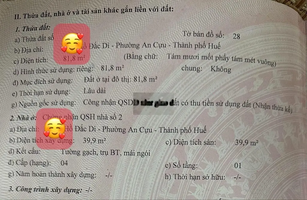 Bán đất tặng nhà mặt tiền gần đường Hồ Đắc Di chỉ 2.x tỷ