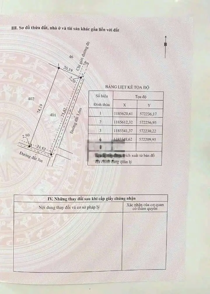 Hàng Vip, 1672m2 đất vườn góc 2 mặt tiền cực đẹp, 1.29 tỷ