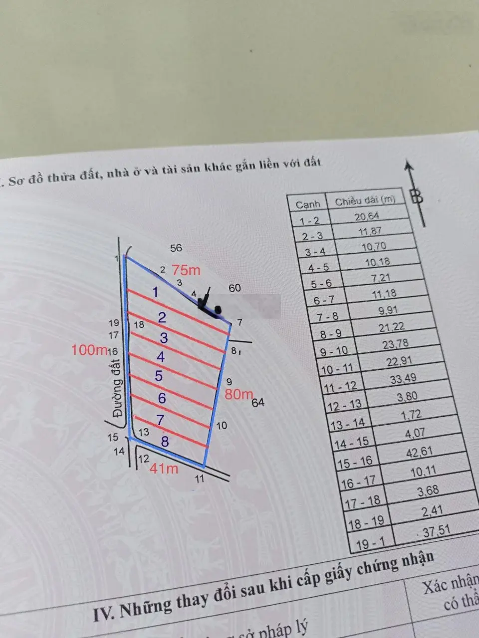 Chính chủ bán lô đất phủ hồng 2 mặt tiền - Xã Hoà Hội - Xuyên Mộc - Tách được 8 nền nhỏ