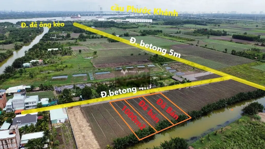 1000m2 đ.betong 4m view sông lớn nằm trong khu dân cư giá chỉ 2.4 tỷ