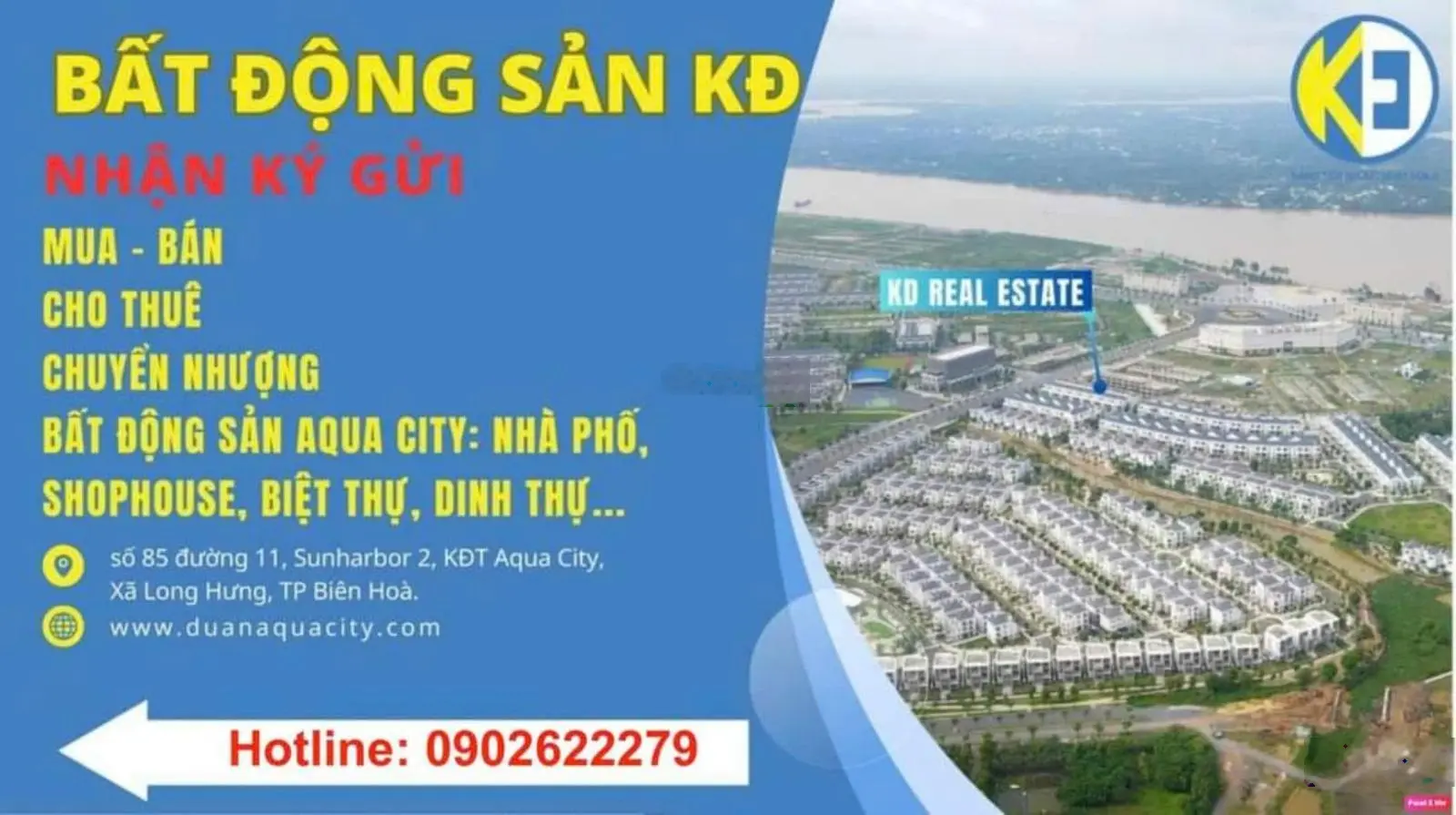 Bất Động Sản KĐ - KD REAL ESTATE! Ký gửi, Mua bán, Chuyển nhượng, Cho thuê sản phẩm BĐS Aqua City.