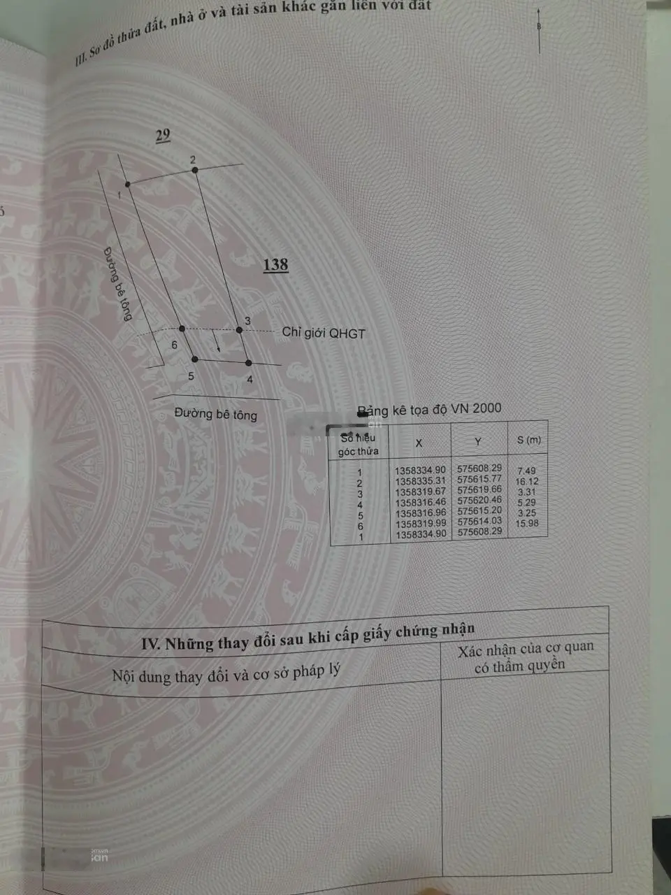 Chính chủ bán lô dt 117m2 có 100,4m2 thổ cư, gần UB Thôn Đông, Sông Cầu, Khánh Vĩnh, đường bê tông