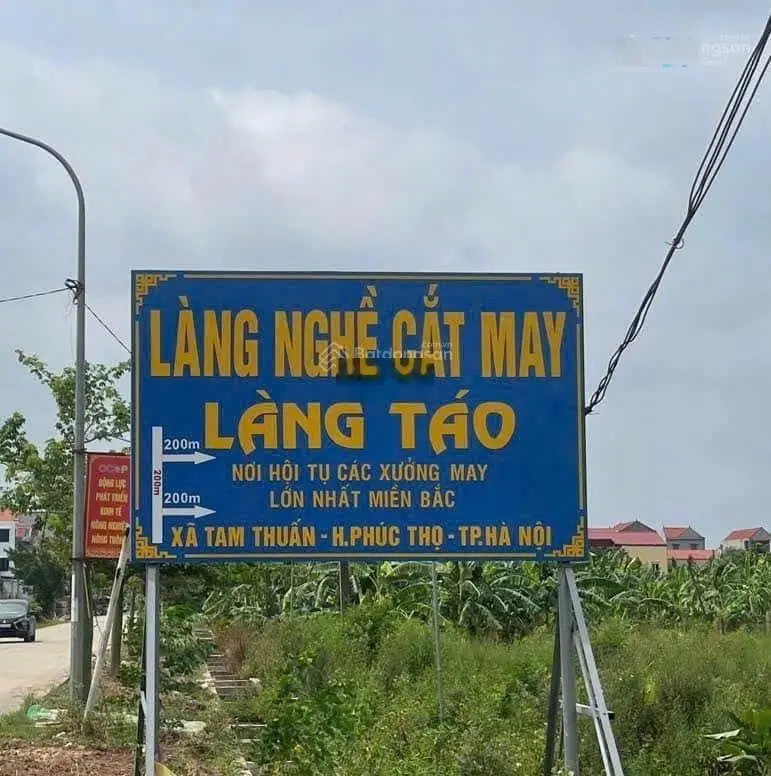 Mảnh 48.5m làng nghề Thôn Táo- Tam Thuấn- Phúc Thọ Đường 4.5m, ngõ thông oto tải vào