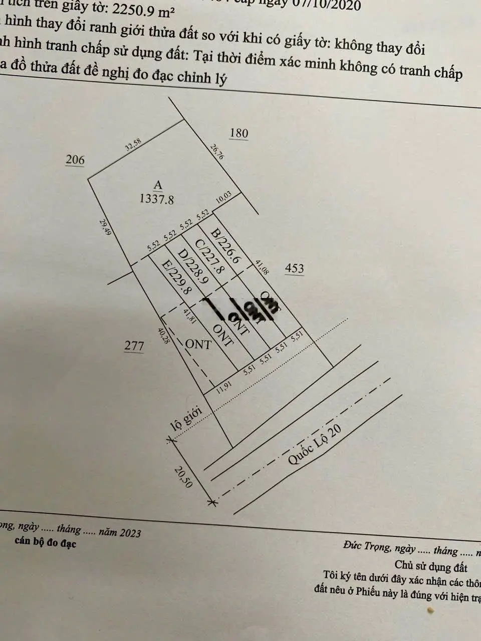 Chính chủ cần tiền lo việc bán gấp 226m2 đất MT QL20 Hiệp An, gần Chùa Giác Nhàn, ngã 3 Finom 6tỷ8