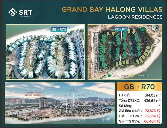 Bán xuất ngoại giao ck 16% biển thự biển HL Lagoon Residences tầm nhìn trực vịnh sống cạnh kì quan