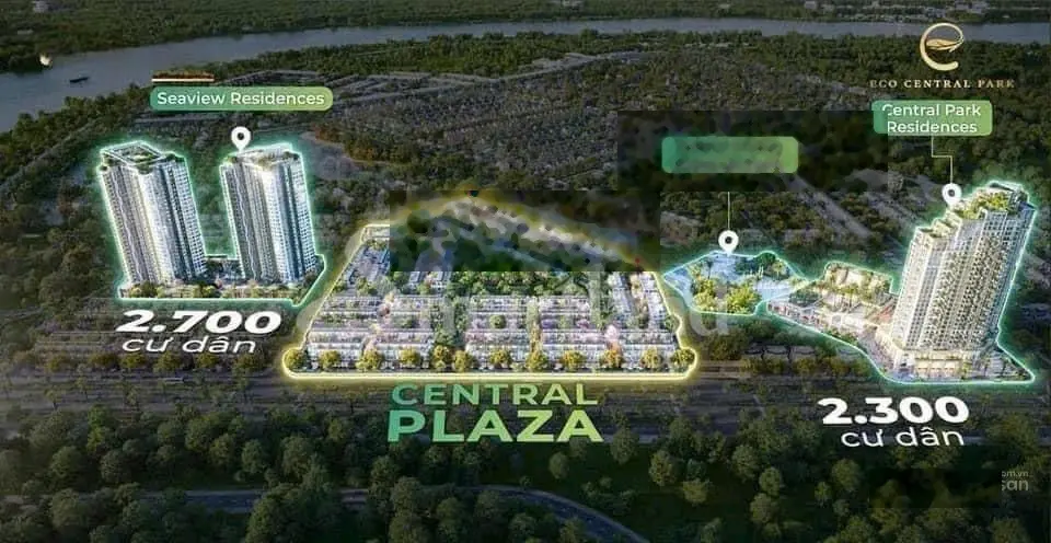 Căn shophouse đại lộ ánh sáng vị trí trung tâm ngay quảng trường, trục chính vào dự án Ecopark Vinh