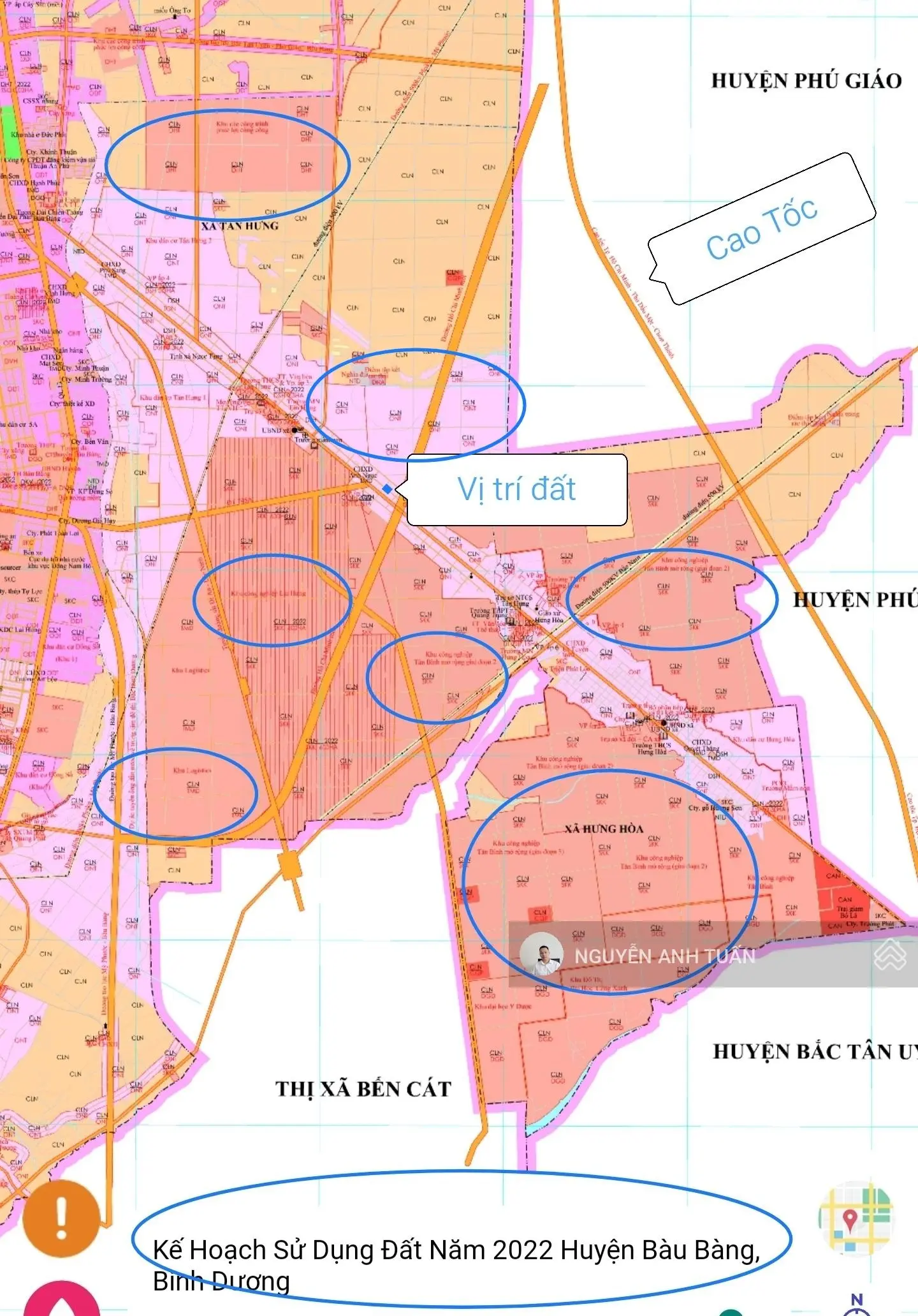 872m2 đất Tân Hưng Bàu Bàng, 300m2 ODT