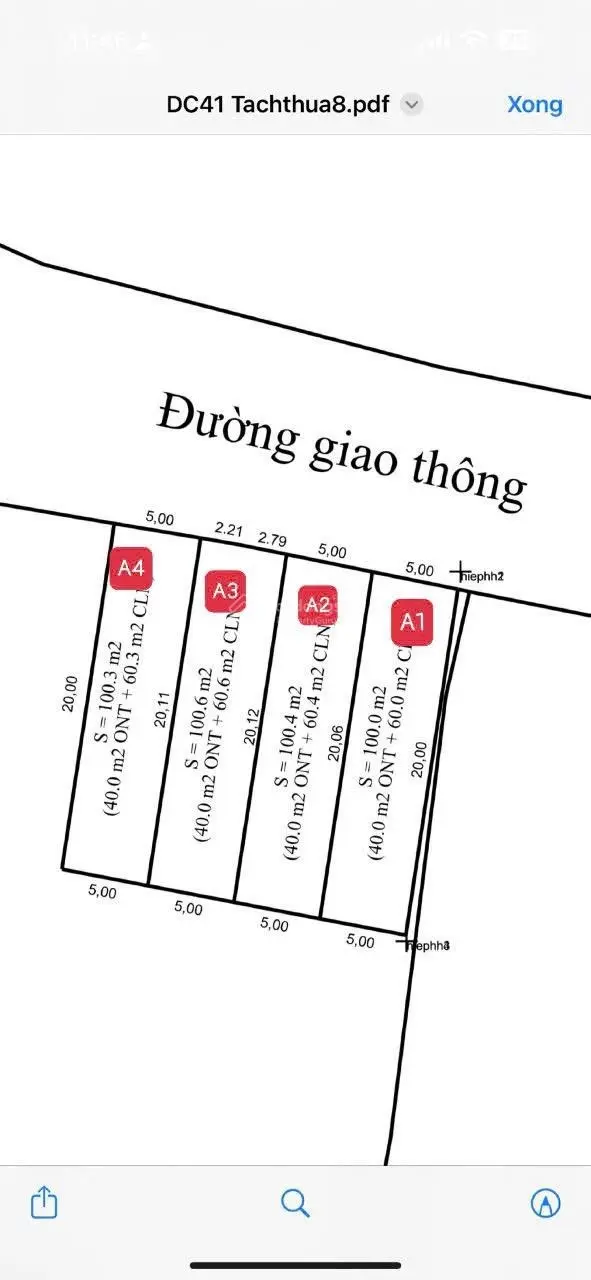 Bán đất đường rộng 12 m, giáp ranh thị trấn Hợp Hòa giá chỉ hơn 600 tr