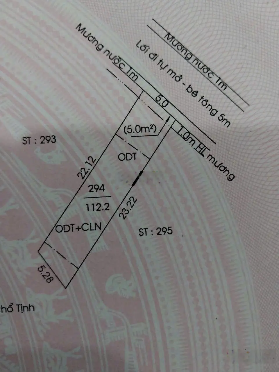 Bán đất hẻm đường Phạm Ngọc Thạch, P.Hiệp Thành. DT: 112m2(5x23) thổ cư 74m2. Giá: 2 tỷ 950 triệu