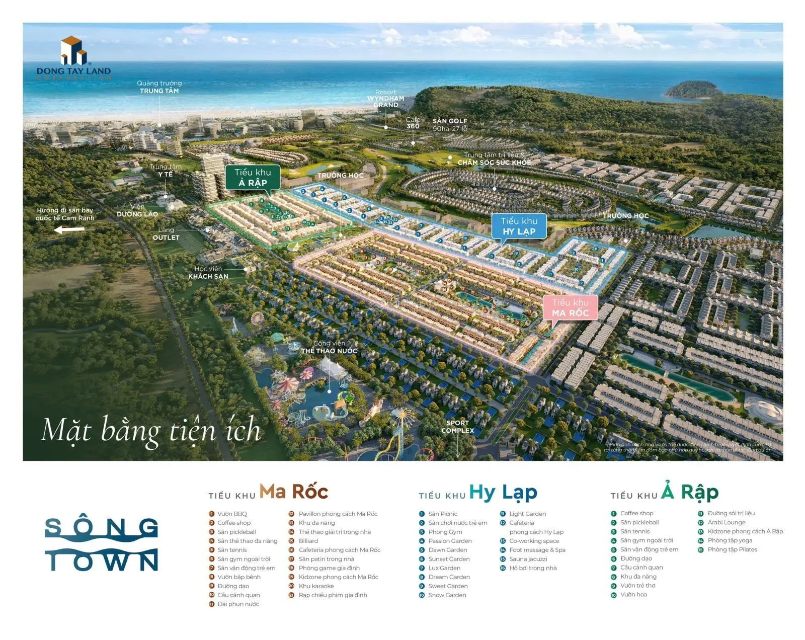 Dự án Cara World Cam Ranh nhà phố 120 m2, 108 m2, 135m2. Villa 350 m2, 500 m2