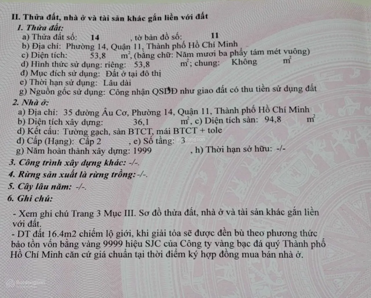 Bán nhà mặt tiền số 35 Âu Cơ, Phường 14, Quận 11