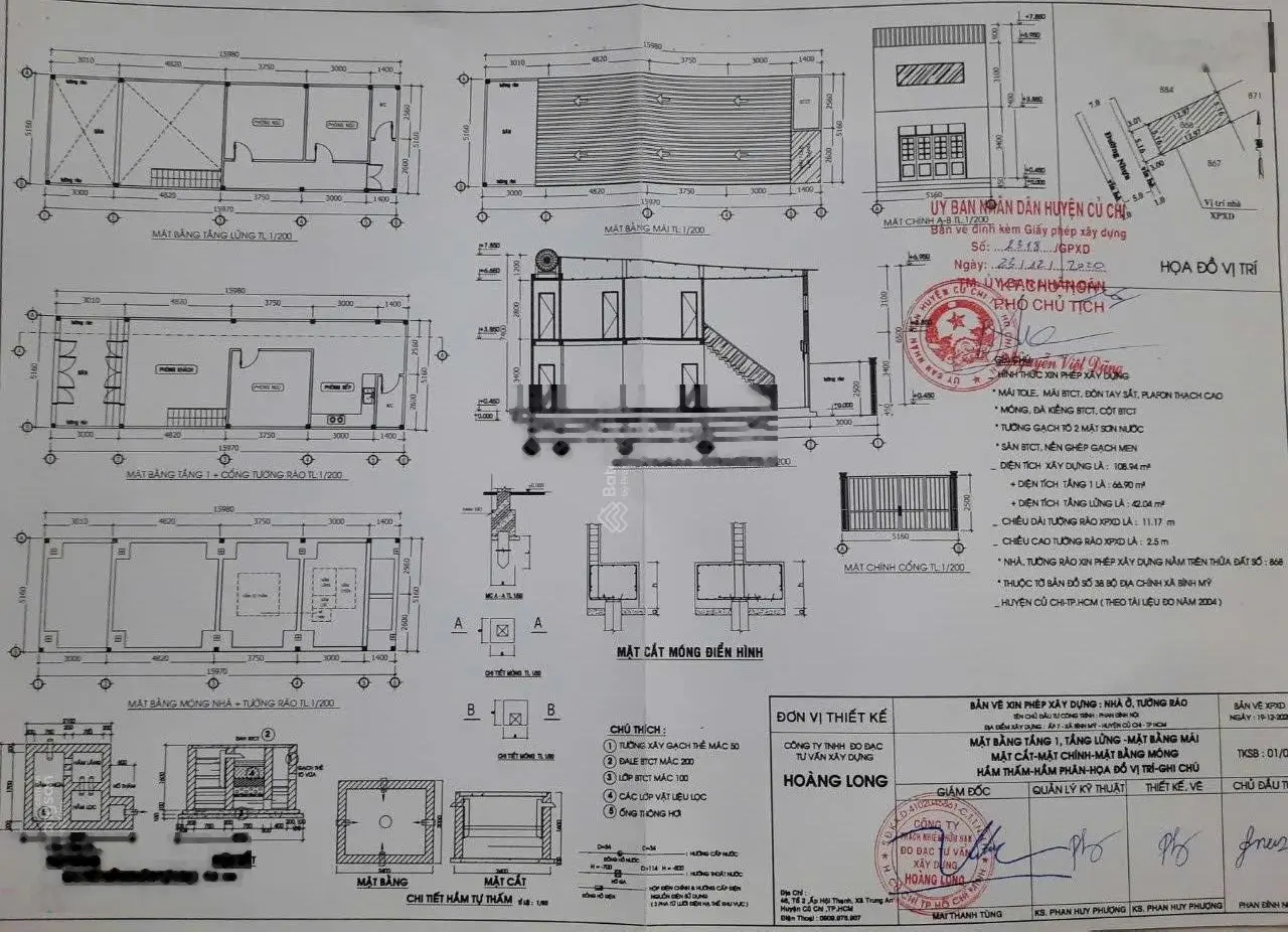 Nhà SHR thuộc ấp 7 Xã Tân Thạnh Đông Củ Chi DT 5,1m*16m = 82m2 thổ cư full nhà trệt lầu 3PN