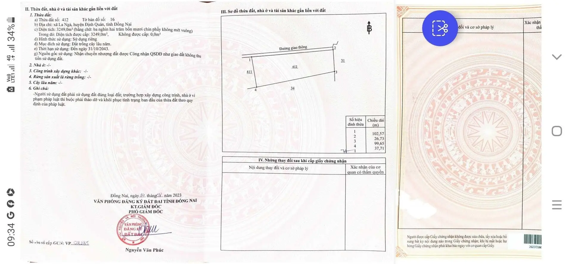 Đất KV La Ngà. Diện tích 5.266m2, 2 mặt tiền, mặt tiền nhựa chính 43m, Giá chỉ 6ti. 0941 977 ***