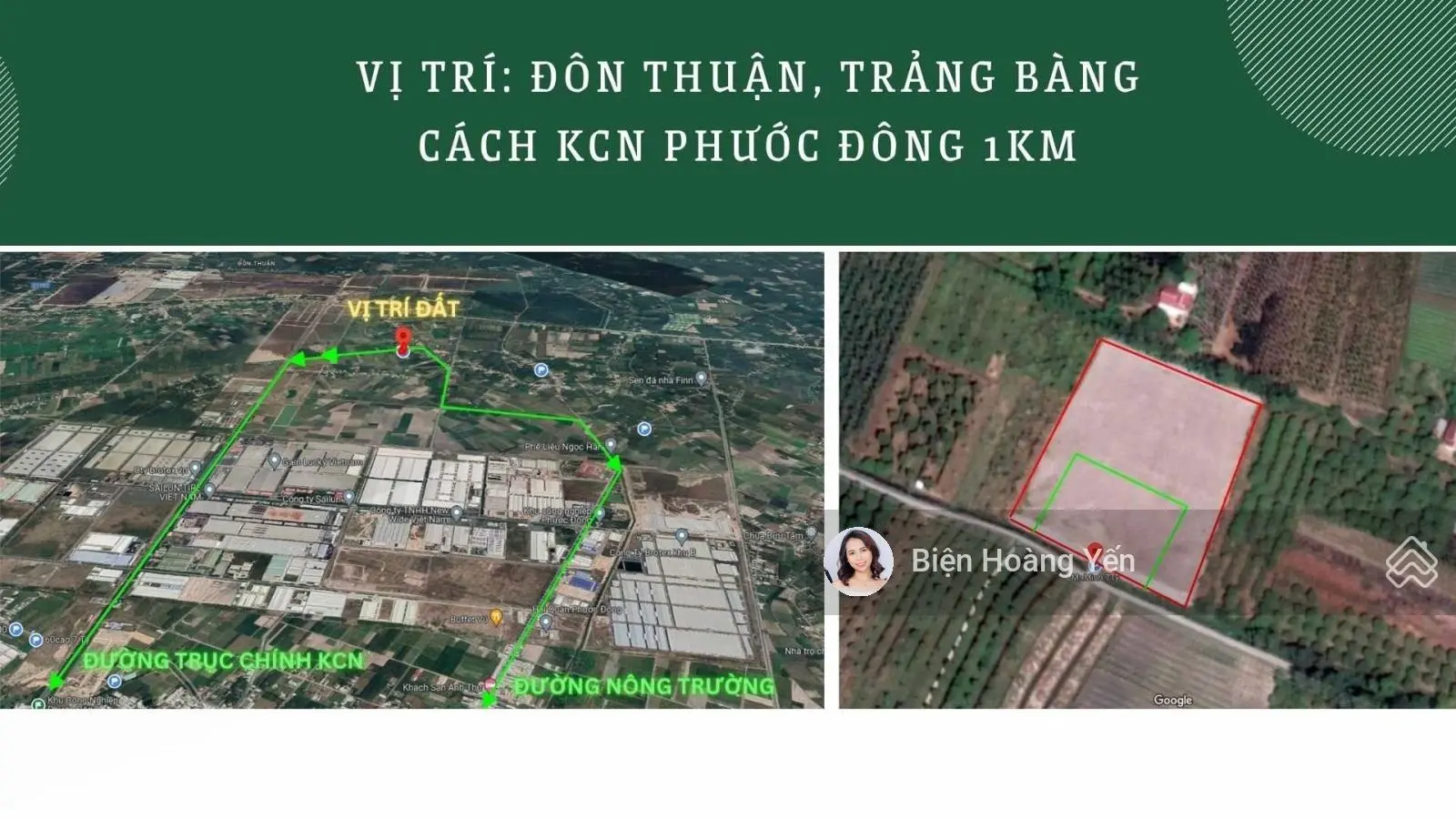 Bán đất 7 tỷ, diện tích 5500m2, tại Đôn Thuận, Trảng Bàng, 2 mặt tiền sát Khu Đô Thị KCN Phước Đông