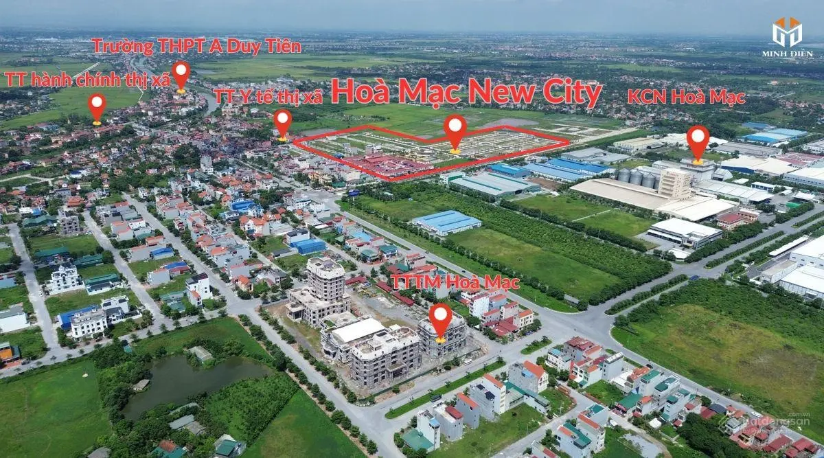 Bán lô đất cuối cùng tại dự án KĐT Chợ Hoà Mạc, trực tiếp từ CĐT 81m2 hướng nam đường to