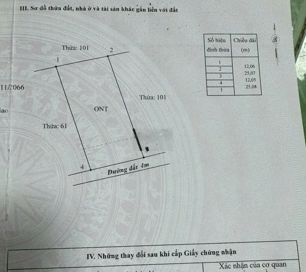 Đất thổ cư một phần