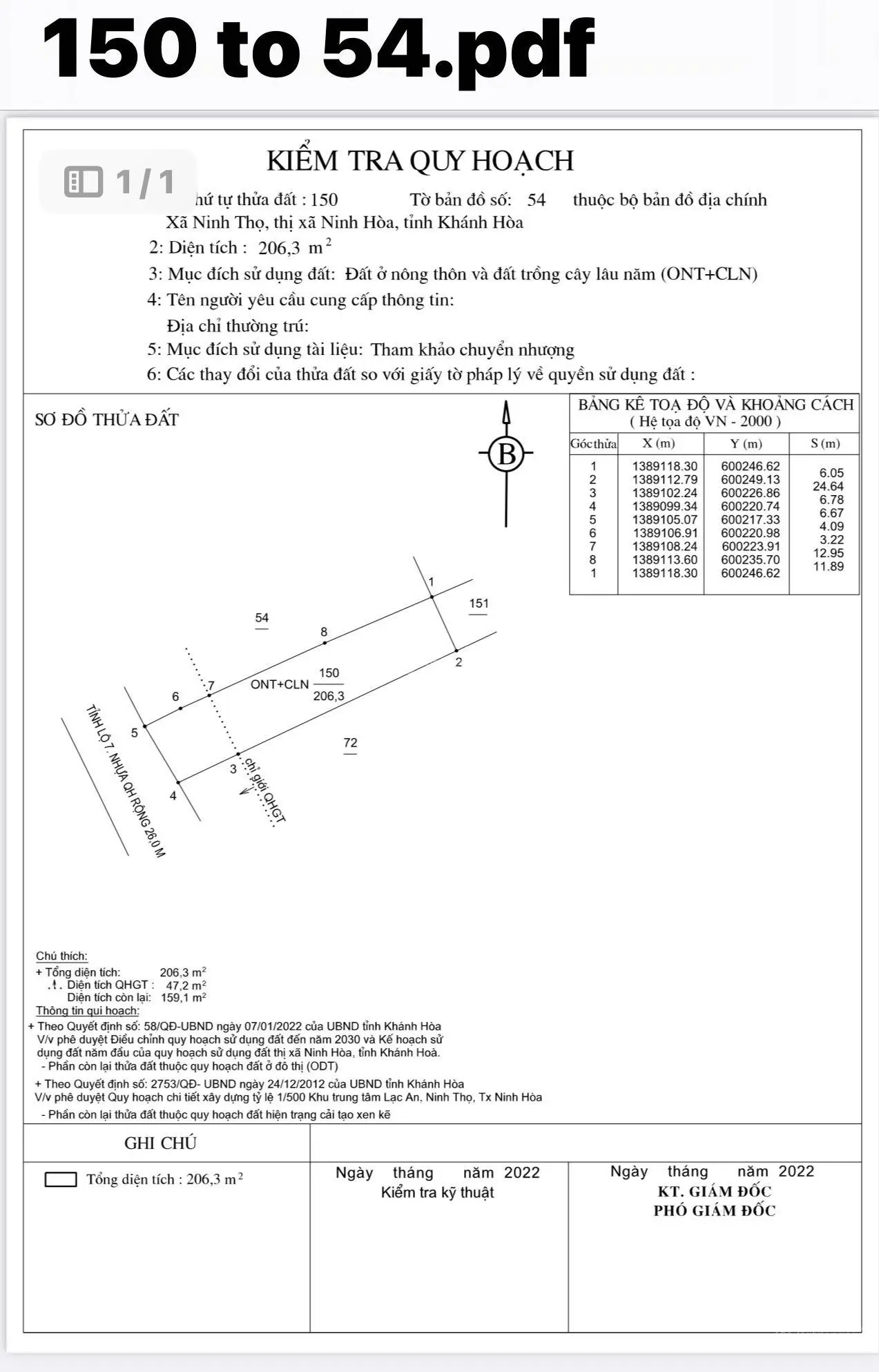 Bán đất tặng nhà cấp 4, 362.4m2, mặt tiền đường Tỉnh Lộ 7, Ninh Thọ, Ninh Hoà, giá chỉ 1.5 tỷ