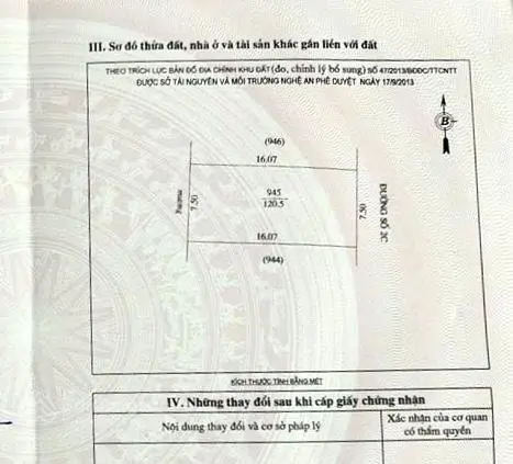 Cần bán lô đất hiếm tại KDT Danatol Cửa Tiền - Vinh Tân đường đôi rộng 30m