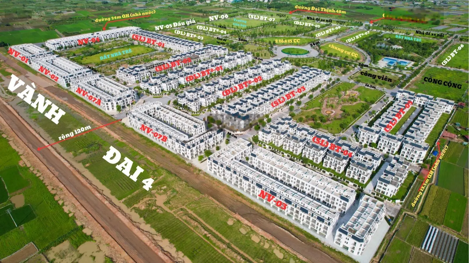 Cần tiền bán nhanh biệt thự 250m2 view công viên siêu mát giá chỉ 15.43 tỷ 95%. LH: 0903270123 zalo