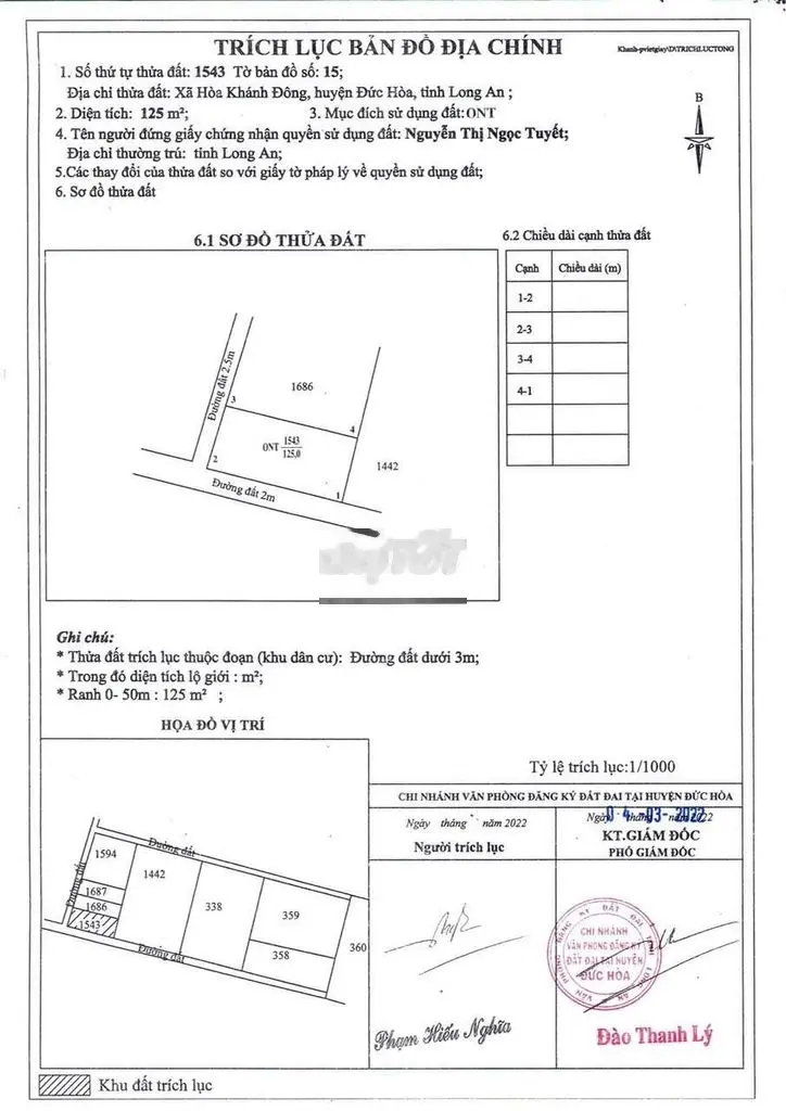 Bán gấp đất 2 mặt tiền hẻm Long An, cách mặt tiền dưới 100m