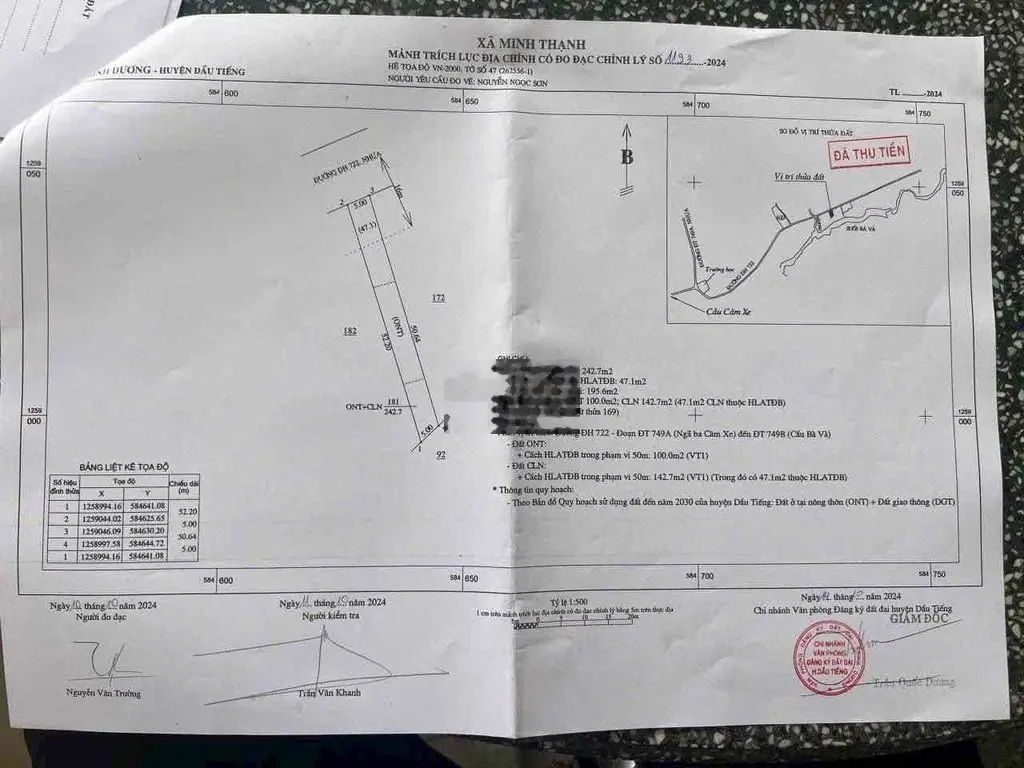 Sót lại 2 lô ngay mặt tiền ĐH 722 ( lộ giới 32m) giá hạt dẽ