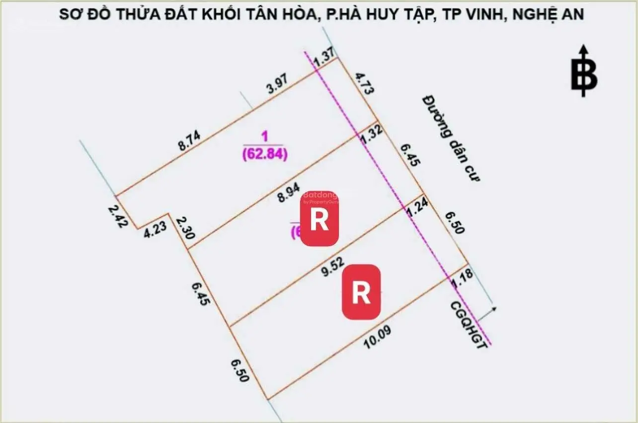 Lô đất rẻ ngay trung tâm, Phùng Chí Kiên giao Đại lộ Lê Nin, Phường Hà Huy Tâp, gần toà nhà Viettel