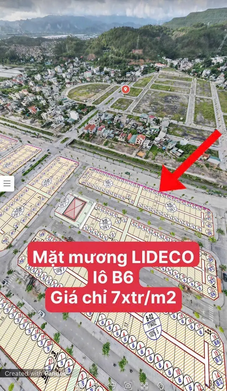 Bán ô mặt mương 65m Lideco - Bãi Muối , Cao Thắng sổ đỏ chuyển nhượng được ngay