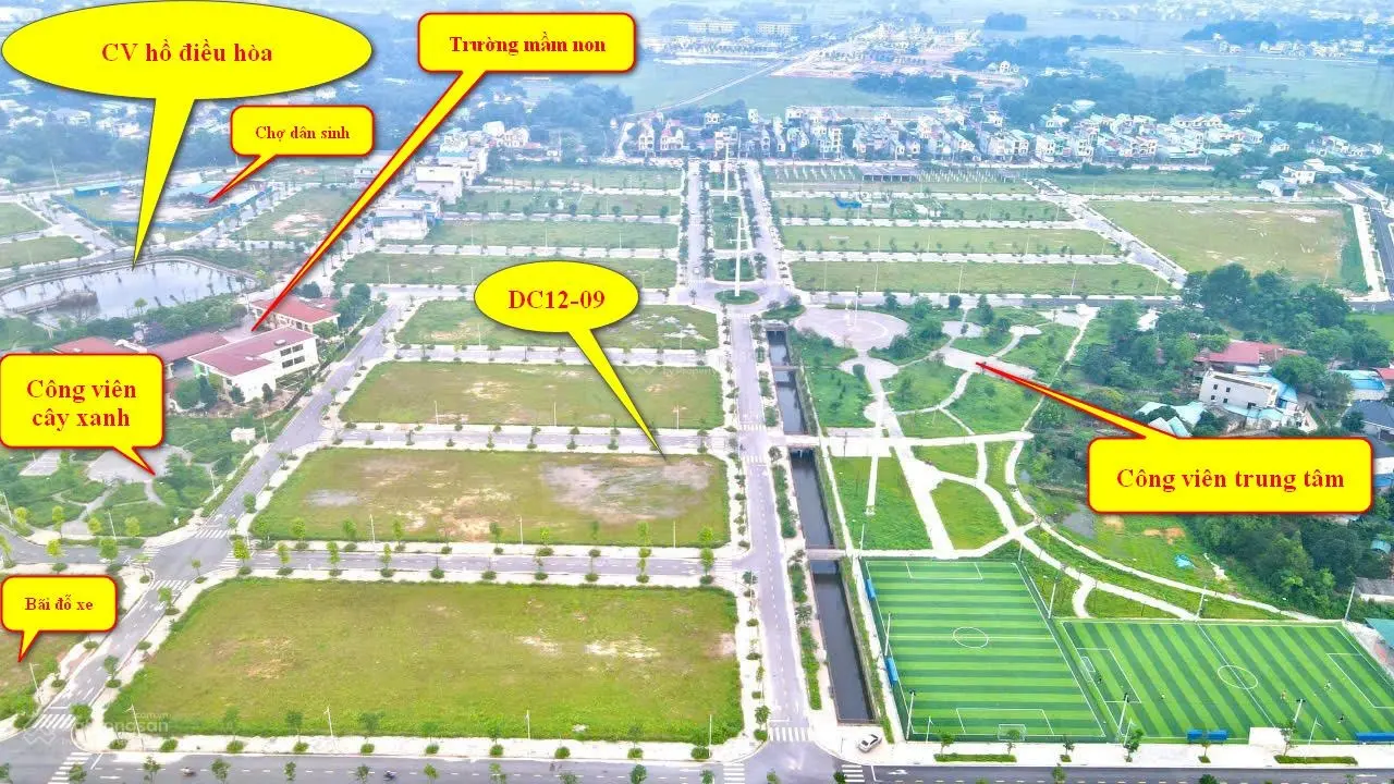 Bán lô áp góc rộng rãi 105m2 khu đô thị Cầu Trúc, Sông Công, Thái Nguyên