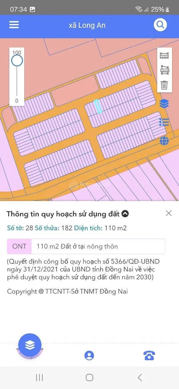 GẤP! Bán Đất tại Xã Long An, 1,55 tỷ VND, 110m2, Pháp lý đầy đủ