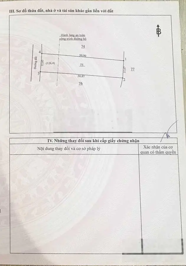 Bán hơn 11m đất mặt tiền đường liên xã Cẩm Đường - Bàu Cạn - Tân Hiệp - Phước Bình