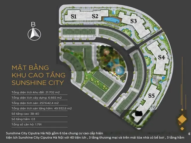 Bán biệt thự view đẹp tại Sunshine City, Đông Ngạc, Bắc Từ Liêm, Hà Nội, 50 tỷ, 213m2