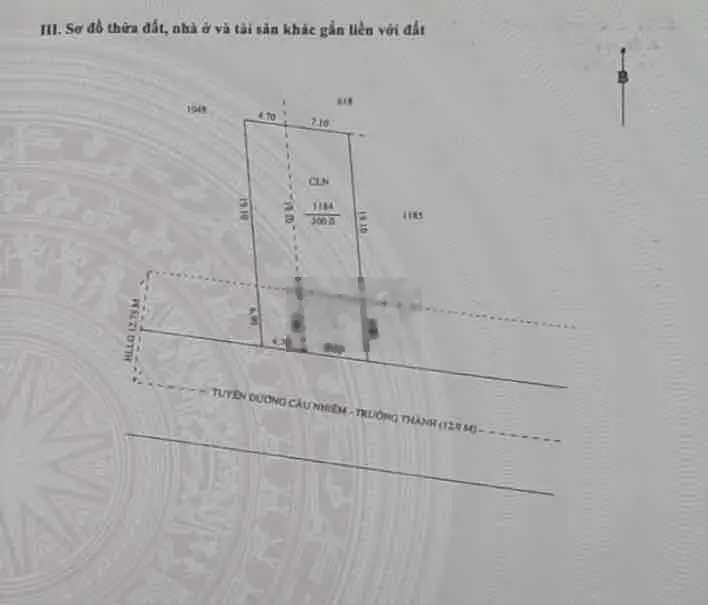 Bán đất thổ cư giá 1,25 tỷ, diện tích 300 m2 tại Phong Điền, Cần Thơ