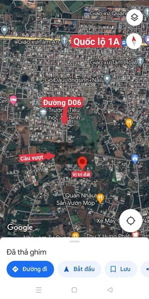 Bán đất 980 triệu, diện tích 1000m2 tại D06, Xã Trung Hoà, Huyện Trảng Bom, Đồng Nai