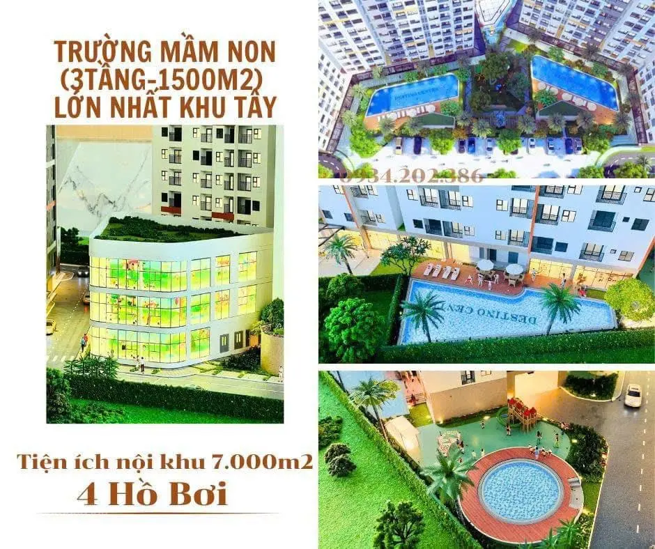 Bán 2 Suất Nội Bộ Căn Góc View Nội Khu Căn Hộ Destino 2 PN 63m2 LH CĐT 0908 591 ***